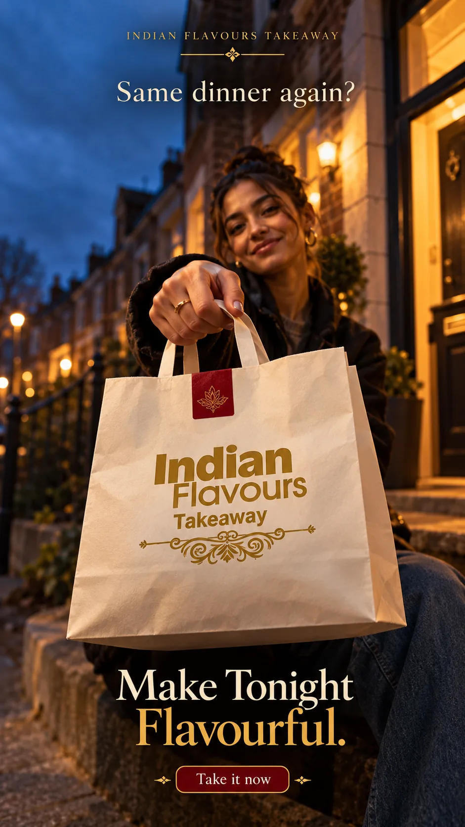 Speculative Indian Flavours takeaway advertising visual